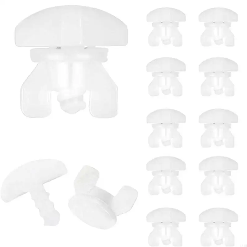 10Pieces Intermediate Lock White Curtain Track End Stop for Operations 