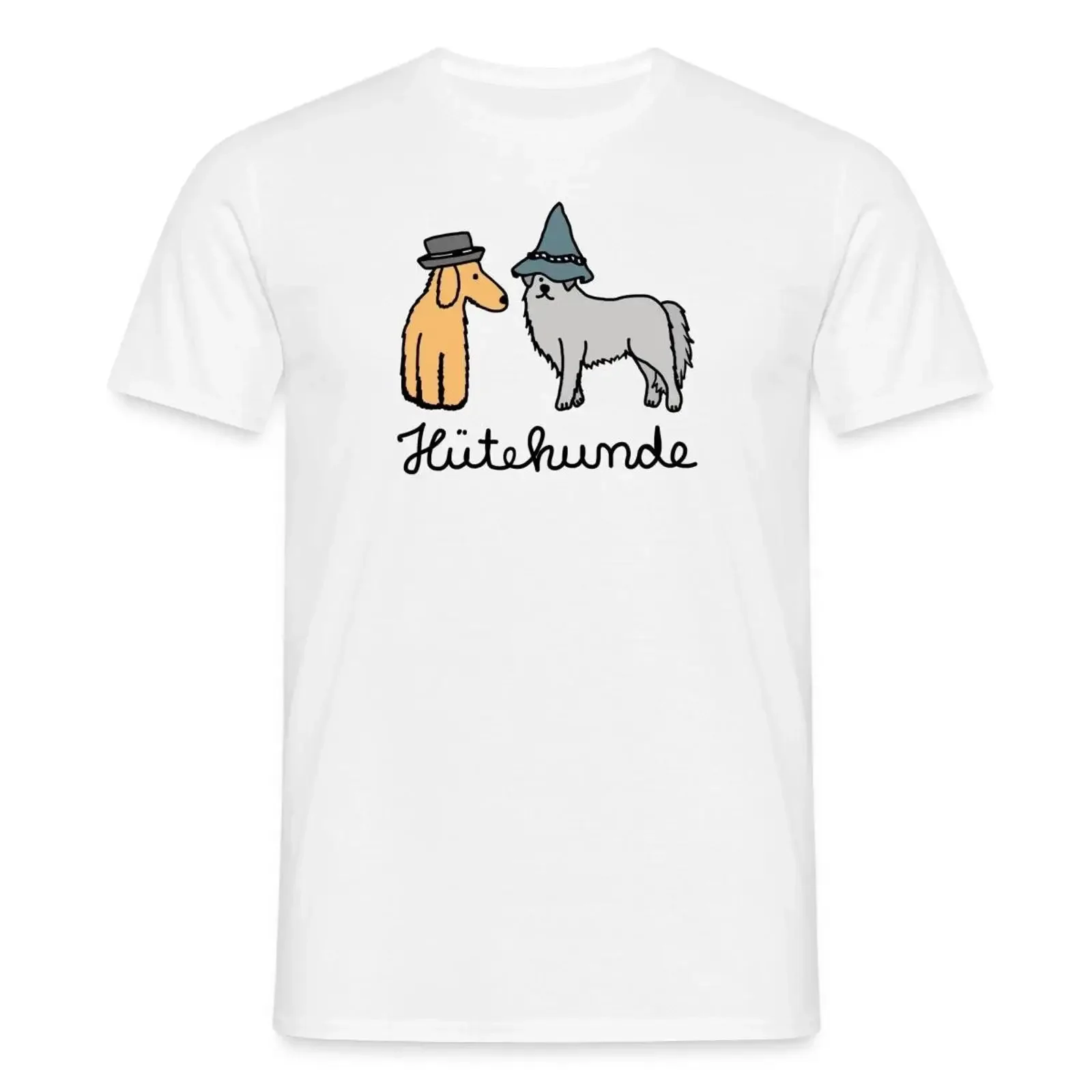 Hütehunde Hunde Wortspiel Männer T Shirt vintage Washed Versatile Unisex fashion designer clothes Comfortable Slightly