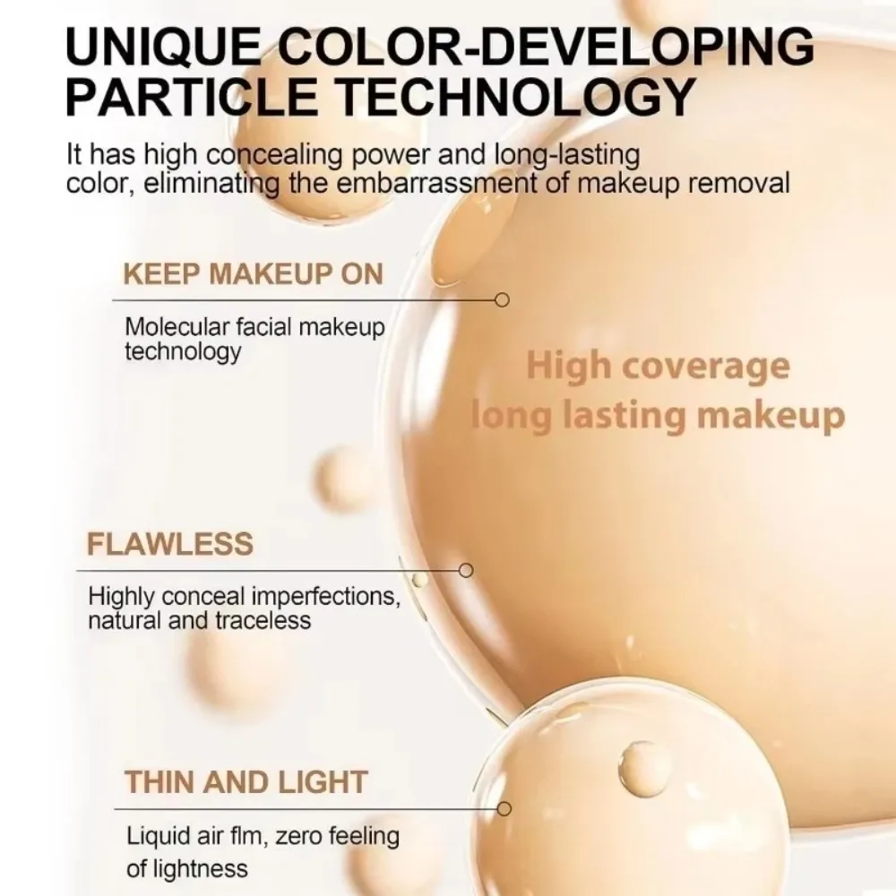 كريم أساس جديد متغير درجة الحرارة 4 في 1 سائل مرطب مقاوم للماء خافي عيوب طبيعي SPF 50 برايمر لمكياج الوجه
