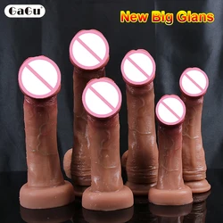 New Realistic Big Glans Dildo Soft Long Penis Huge Adult Dick Suction Cup Anal Sex Toys For Women Vagina G-Spot Orgasm Stimulate