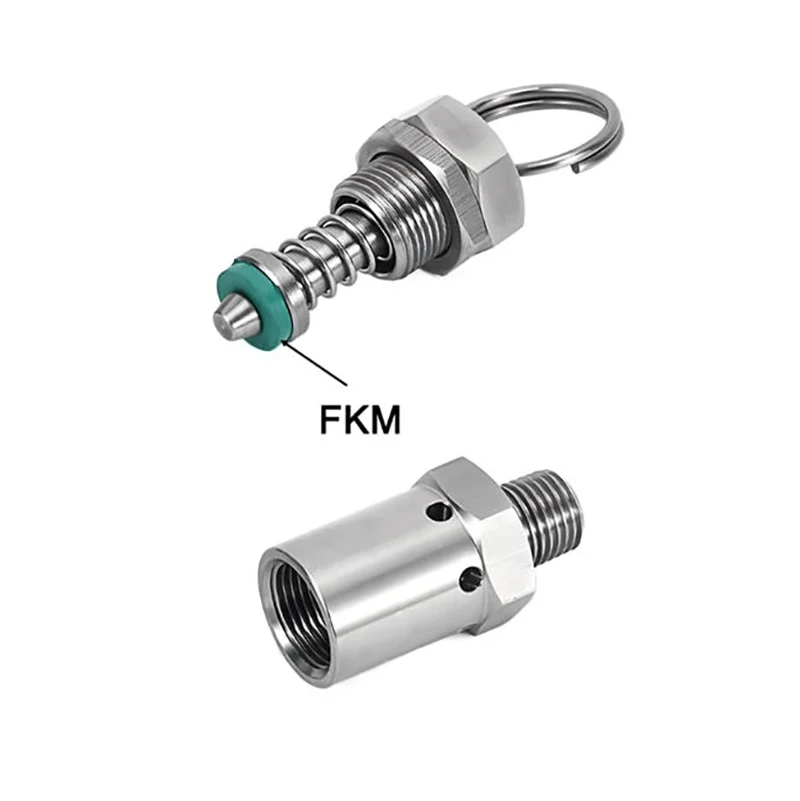 Adjustable 304 Stainless Steel Safety Pressure Relief Valve 1/4 1/2