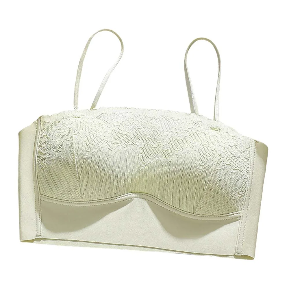

Close-fitting Lace Wireless Bra Solid Color Anti-sagging Push Up Underwear Traceless Gathered Breasts Brassiere for Women Sport