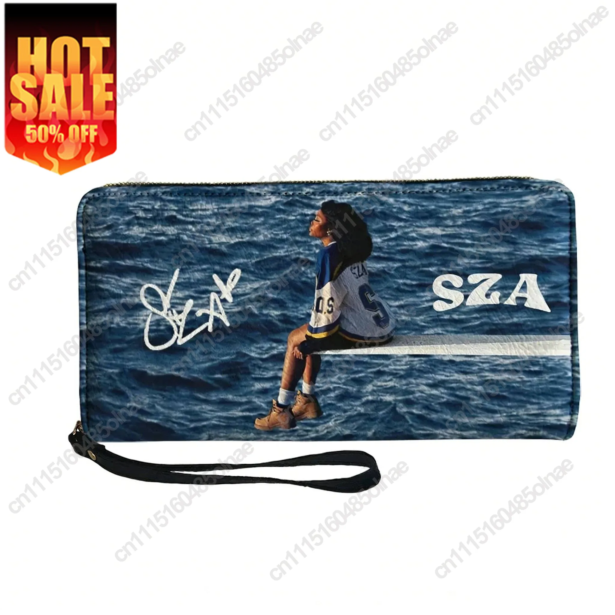 Sza American Singer SOS Kill Bill Custom Purse Mens Womens Zipper Long Wallets Double Print Portable Wallet Gift Bag