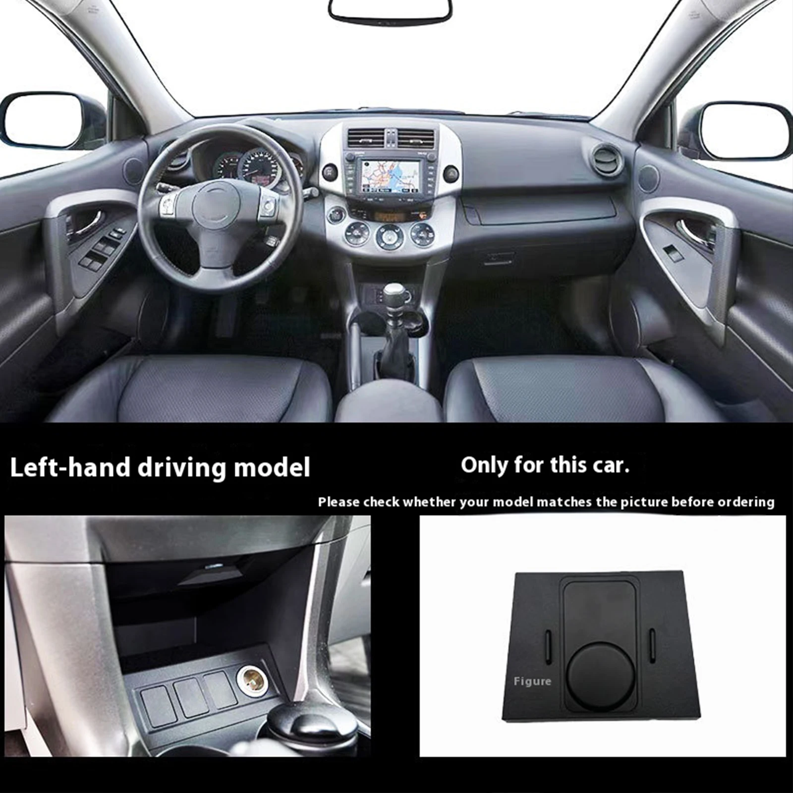 2 DIN The latest For Toyota RAV4 2005-2012 Car center console phone charger fast wireless charger charging plate charging holder