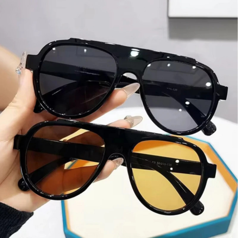 New Fashion Men Women Sunglasses Large Frame Retro Glasses Uv Protection for Outdoor Travel Eyewear Mountaineering Glasses - view 2