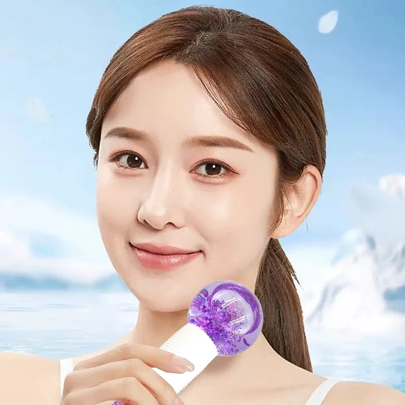 2 PCS Facial Ice Ball Mold - Reusable Cryo Globes for Skin Tightening Reduce Puffiness Dark Circles Cold Therapy Tools for Face