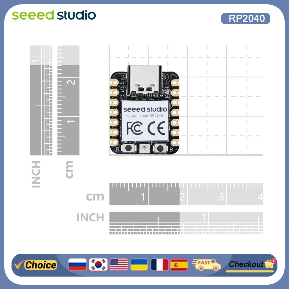 

Seeed Studio XIAO RP2040 Microcontroller - Arduino, MicroPython, CircuitPython, IoT, DIY, Robotics, Compact