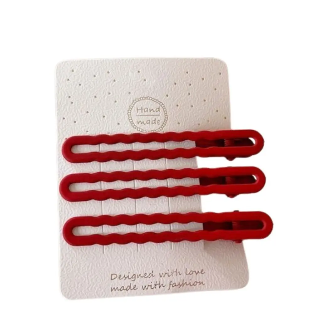 

New Year Headwear New Year's Red Hair Clip Chinese Style Headdress Hair Barrette Fresh and Sweet Red Red Rhinestone Hairpin