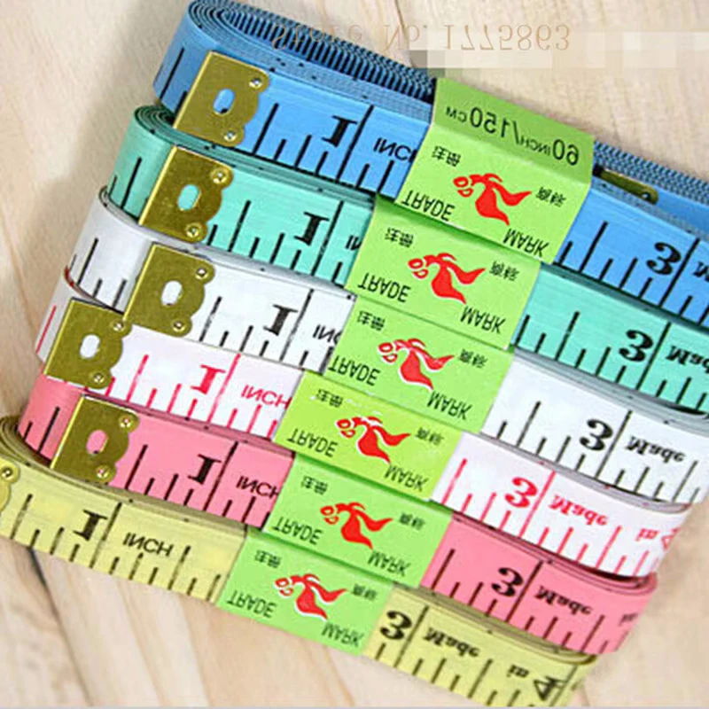 2Pcs random color Soft Tape Measures,Sewing Tailor Body Scale , Plastic Soft Ruler ,Gauging Tools 1.5M  AA7544