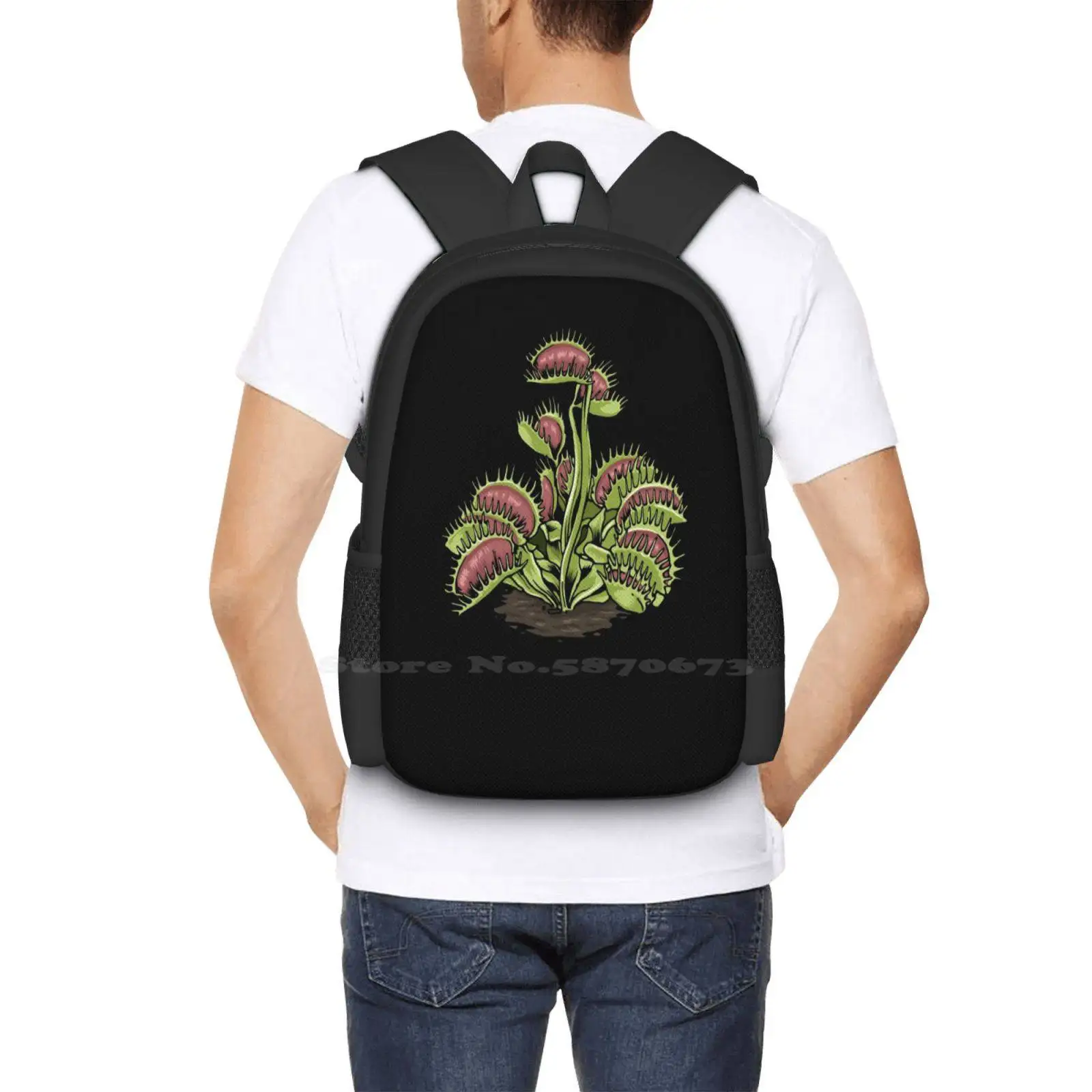 Venus Fly Trap Tshirt carnivore Plant Shirt Water brocca zaini per la scuola adolescenti ragazze borse da viaggio pianta carnivora