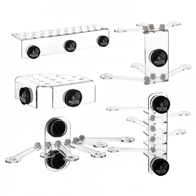 

Marine Sources Aquarium Acrylic Magnetic Coral Frag Racks Plug Holder Bracket for 15mm Glass Thickness