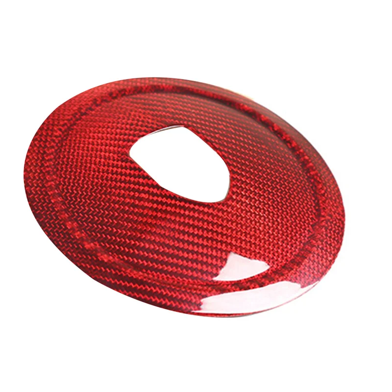 

Excellent-Real Carbon Fiber Steering Wheel Rings Logo Trim Cover Stickers For Porsche 911 Panamera Cayenne Boxster 2008-2016 Par