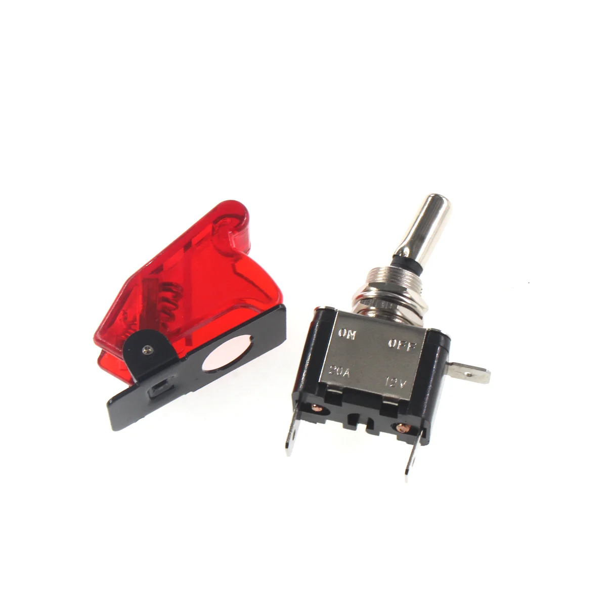 ASW07 car modification with light toggle switch and cover racing power switch DC12V 20A rocker switch