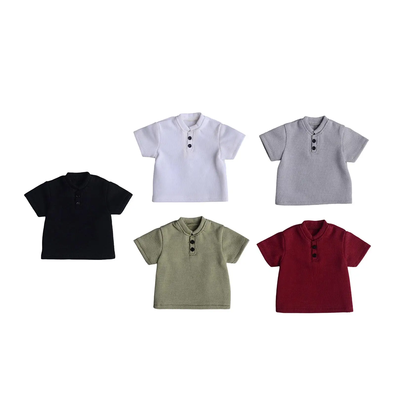 

1/9 Scale Action Figure Clothes T Shirt Miniature Short Sleeve 6 inch Male Figure Clothing Trendy for Strong Body Collectiable
