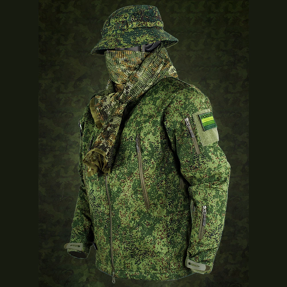 Tactical Outdoor Spring And Autumn EMR Camouflage Waterproof Outdoor Sports Clothing Soft Shell Training Clothing