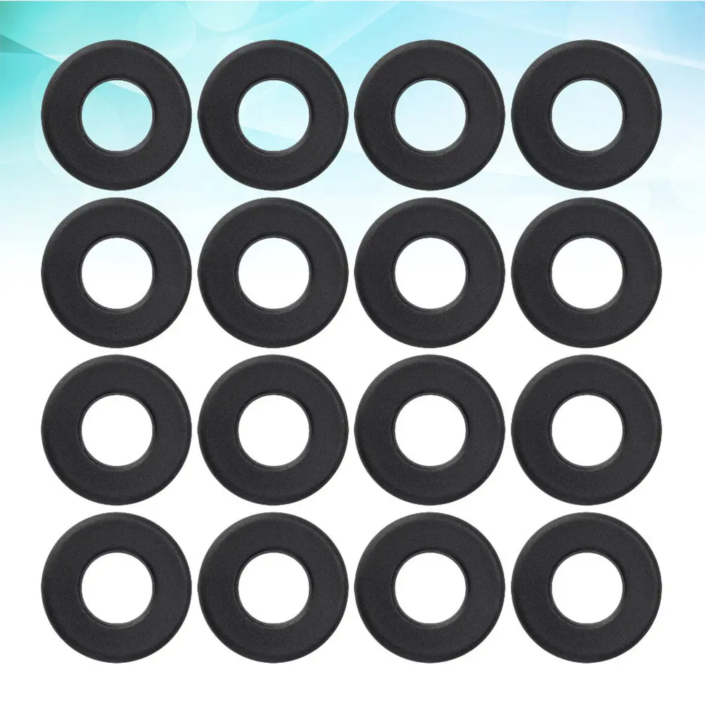 

16Pcs Black PVC Washers for Foosball Tables 8 Rod Standard Table Replacement Parts Buffer Protective Rod Bearing Accessories