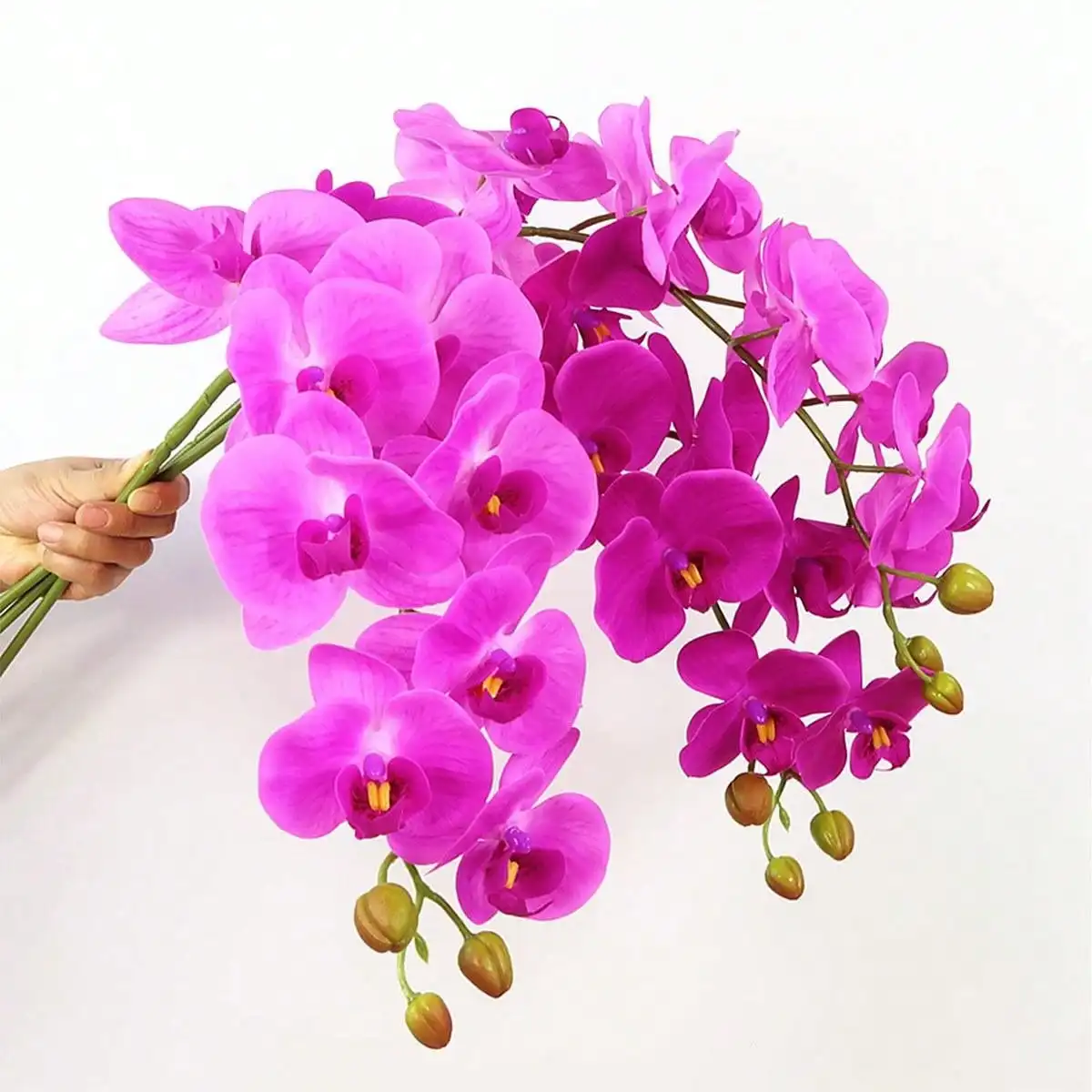 1pc Artificial Orchid Stems For Living Room Home Decoration, Hotel Wedding Floral Arrangement, Faux Flowers