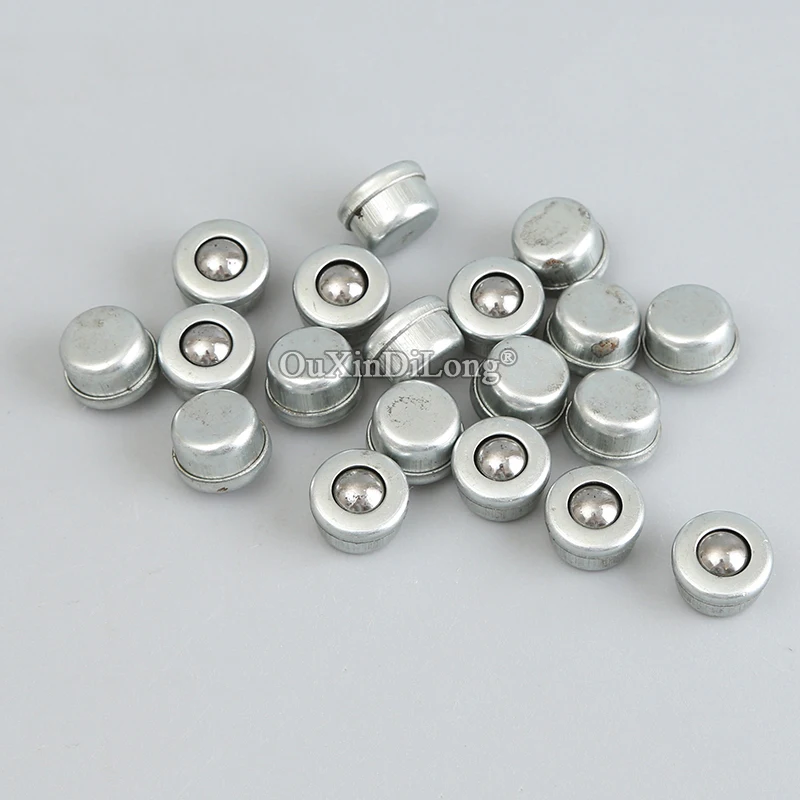 HOT 50PCS Carbon Steel Ball Micro Universal Ball Bearing Transfer Unit Stamping Conveyor Rollers Casters Bull's Eye Wheels