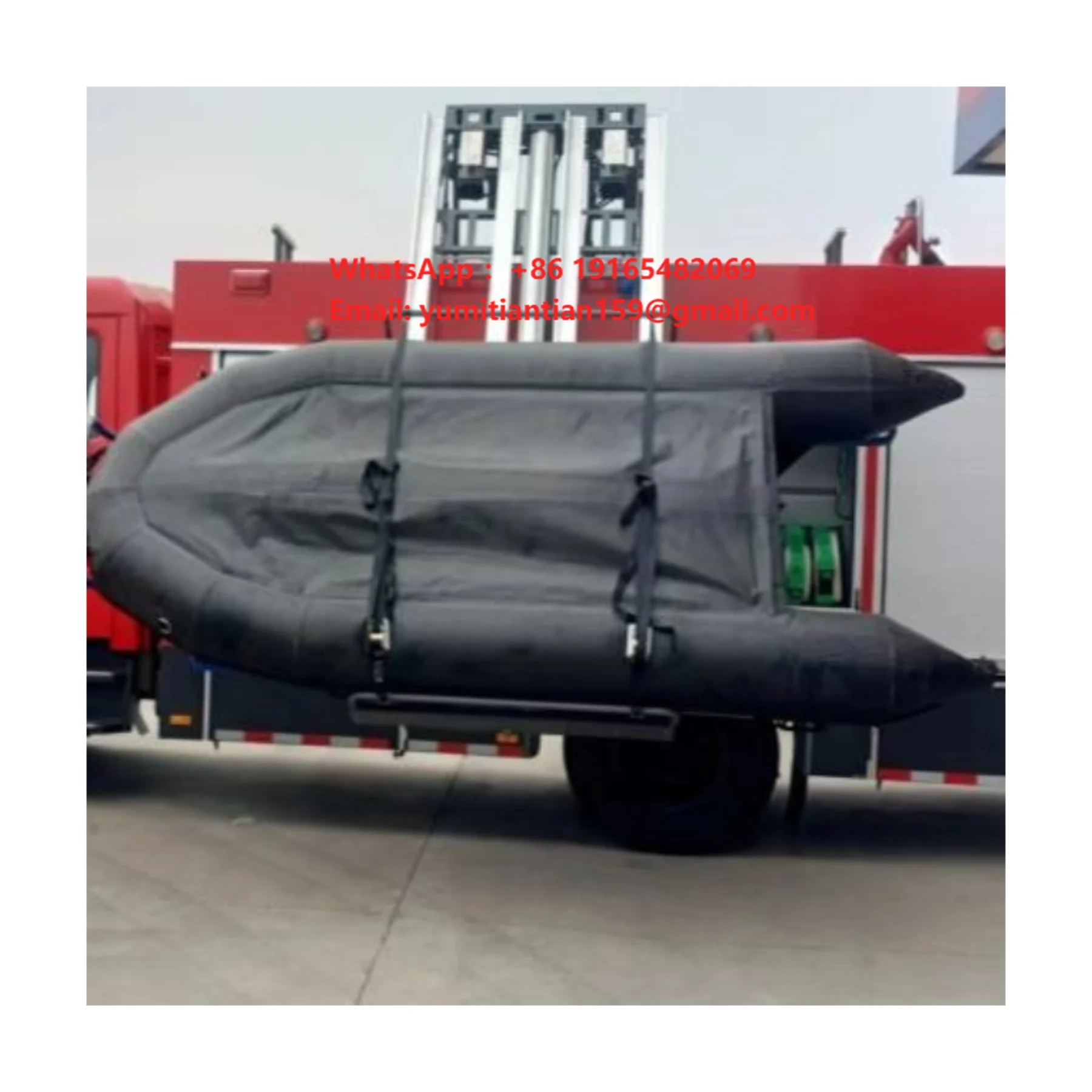 New ZISHU ZS-CF Steel Water Rescue Boat Rack Lowering System for Fire Truck and Inflatable Rescue Boat (Retrofit/Upgrade)
