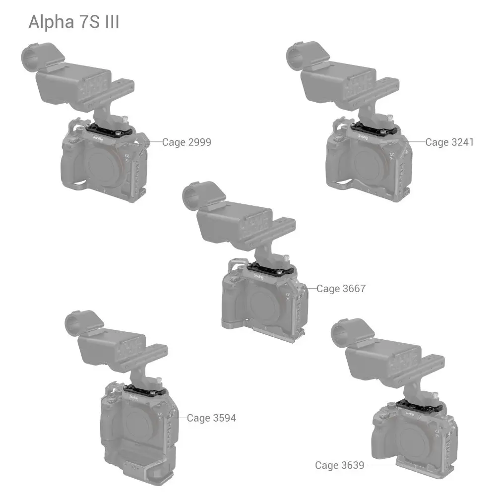 Imagem -02 - Placa Adaptador Smallrig para Sony Fx3 Xlr A7m3 A7sii A7iv Lidar com Md4019 Compatível com Gaiolas de Câmera 3241 3667 2999 3639 3594