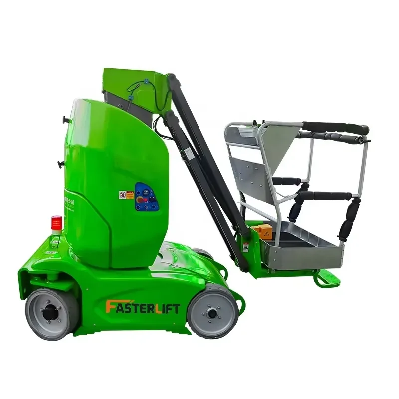 2026 CE Faster Factory Hot Sale 10m 12m Mini Small Electric Articulating Boom Man Lift Aerial Platform for Construction