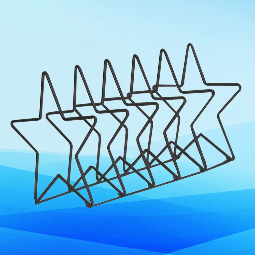 

1 шт. железная подставка для книг в форме книги, простое решение для аккуратного хранения книг и журналов, черная подставка для книг в форме звезды