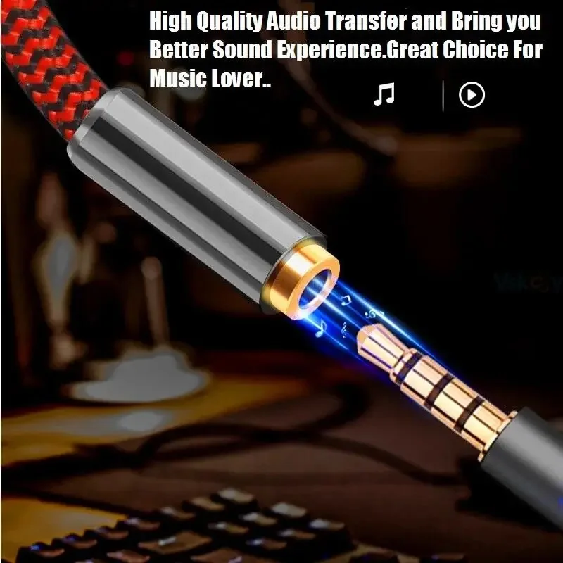 Cable de Audio TRS de 1/4 pulgadas, 6,35mm macho a 3,5mm hembra para amplificador mezclador, guitarra, Piano, auriculares estéreo, cables de extensión blindados
