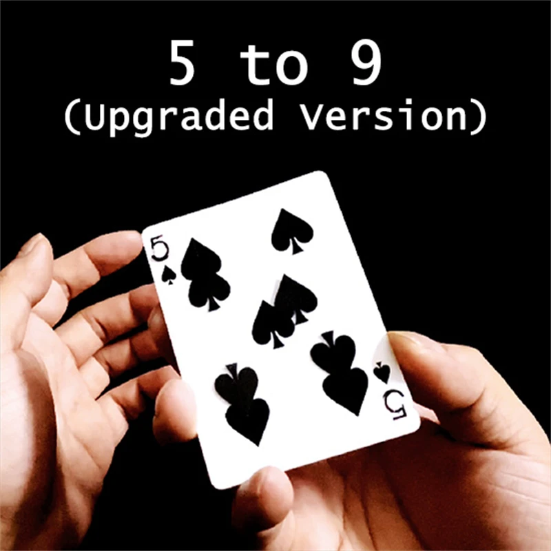 5 to 9 (Upgraded Version) Magic Tricks Visual Moving Point Card Change Magia Magician Close Up Street Illusions Gimmicks Props