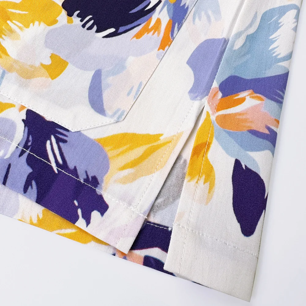 Handwaschkleid-Set aus reiner Baumwolle mit Cartoon-Druck, Unisex, Krankenhaus-Intensivstation, Krankenschwesteruniform