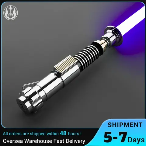 Luke EP8 Smooth Swing Lightsaber Metal Hilt Heavy Dueling Infinite Colors 34 Sounds Force Blaster Jedi Laser Sword Toys