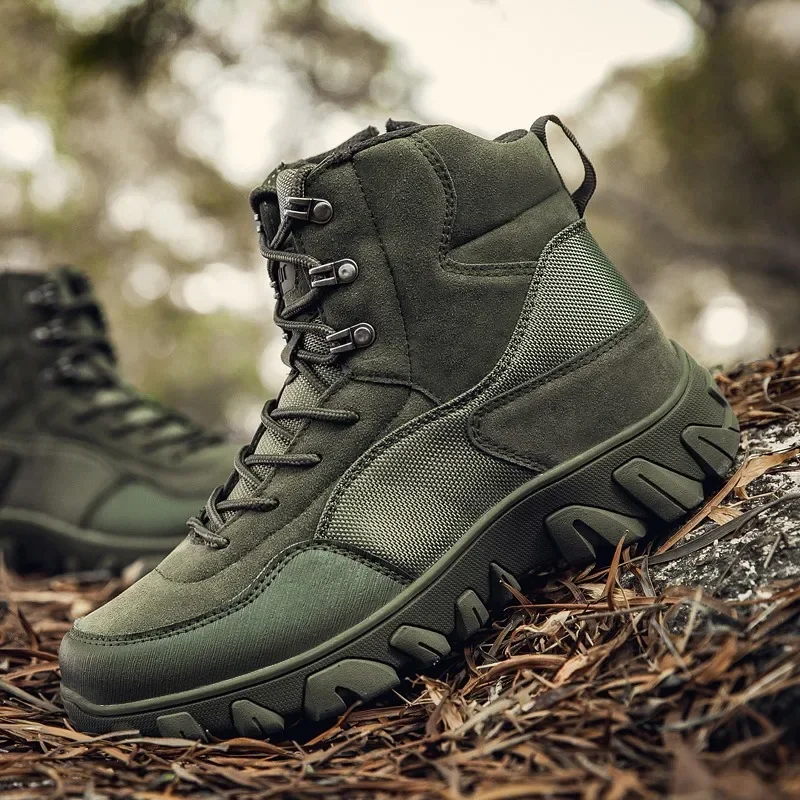 Outdoor Warm Men Climbing Hiking shoes Hunting Trekking Boots Tactical Combat Men Boots Camping Mountaineering Winter Work Boot