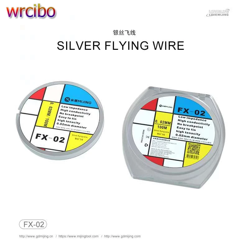 

Сверхтонкая медная проволока Mijing, серебряная Летающая линия, стандартная/Компьютерная печатная плата, чип для пайки, проволока для обслуживания печатной платы, BGA