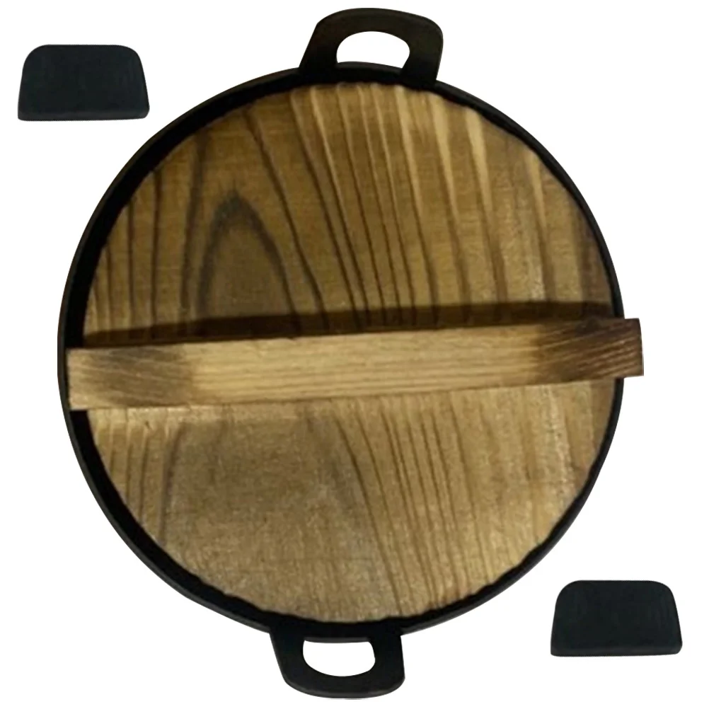 Mini Shiwan Wok Pan Toy Miniature Kitchen Gadgets Wooden Early Development Toys Frying Models House Funny Cooking