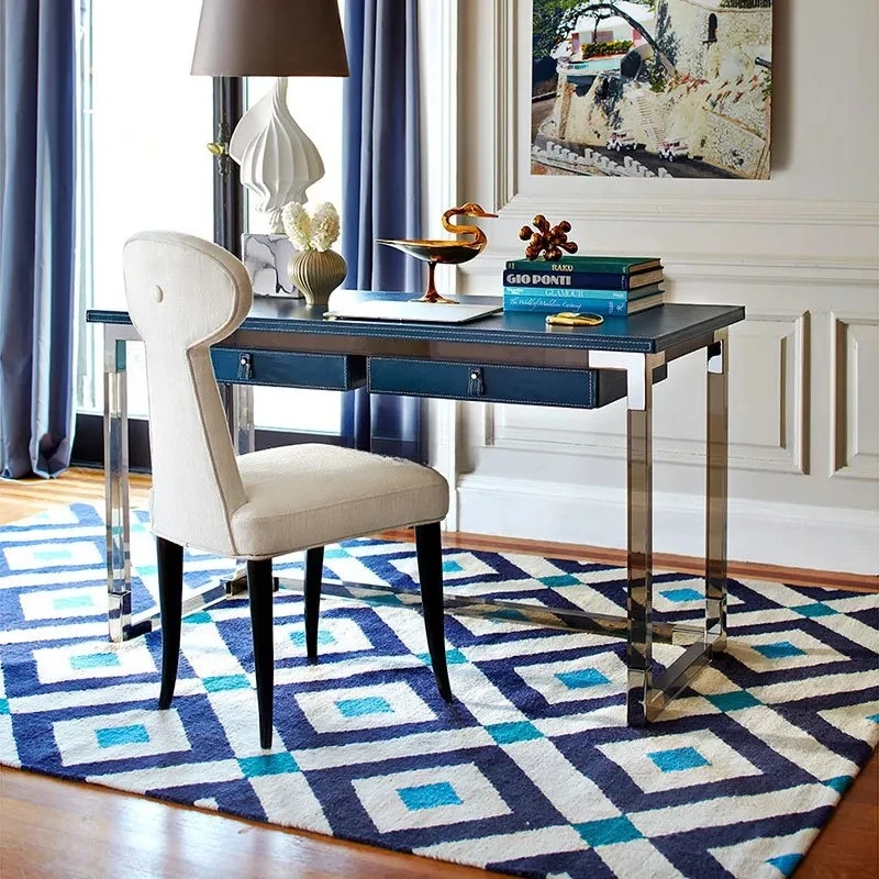 

Современный легкий роскошный прозрачный акриловый стол из оргстекла, металлический комбинированный письменный стол