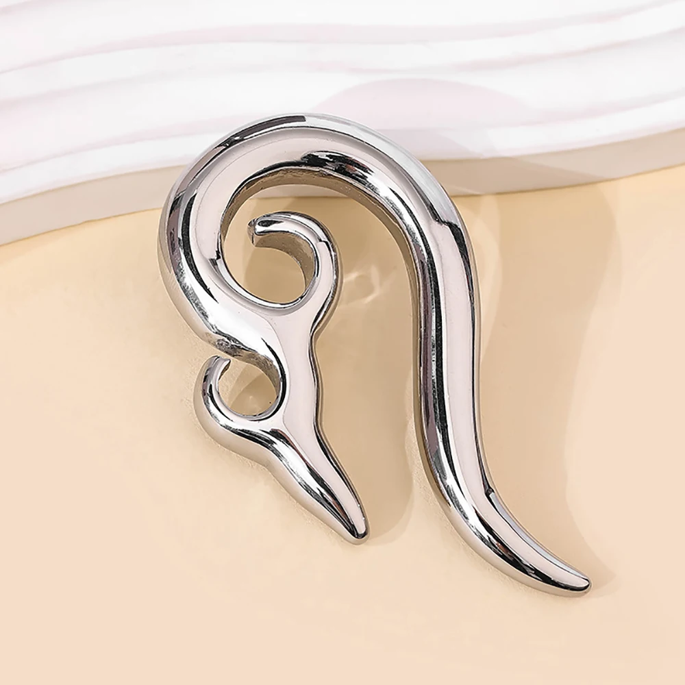 1 زوج فاسق قياس دوامة هوب القرط الفولاذ المقاوم للصدأ خاص على شكل الأذن تفتق ثقب المتوسع شماعات مجوهرات للجسم اكسسوارات