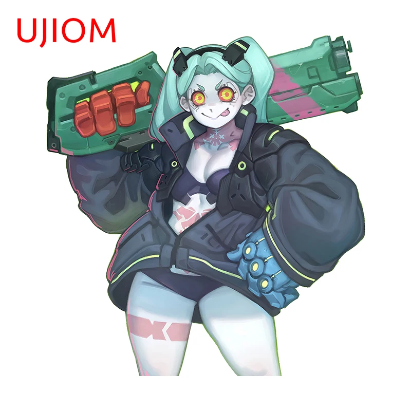 UJIOM Cool Girl Rabbit Wall Sticker Rebecca Personality Eye Catching Chic Picture Decal Anime Room Decoration Accessories