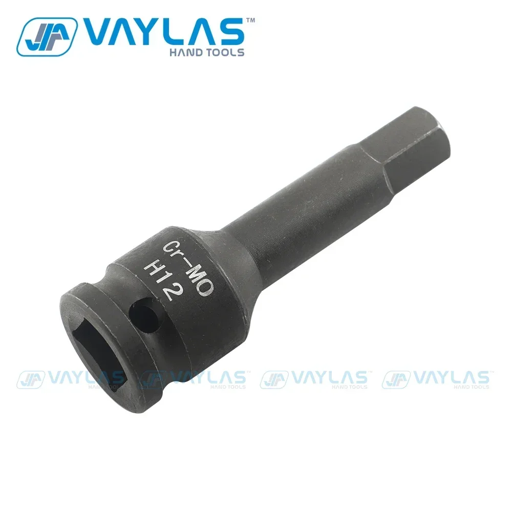 1/2-Inch Impact Middle-deep Hex Socket Cr-Mo Steel Lengthen Hex Screwdriver Socket Adapter