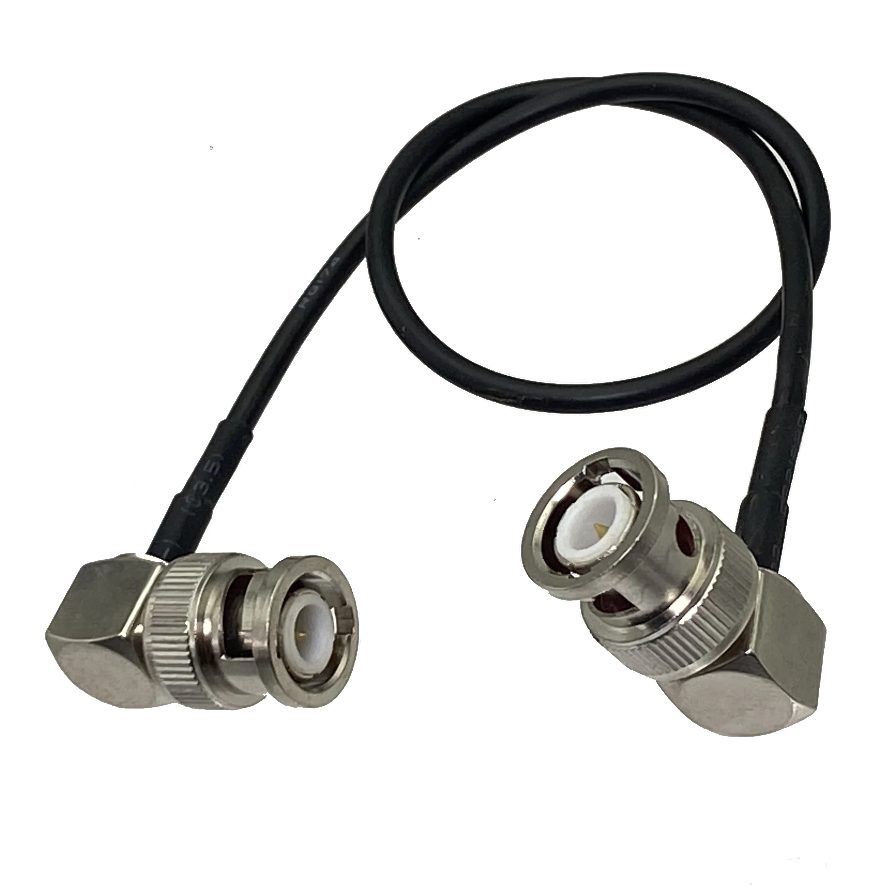 RG174 BNC Male Plug RA to BNC Male Plug Right angle Connector Crimp RF Coaxial Jumper pigtail Cable 4inch~5M Wire Terminal