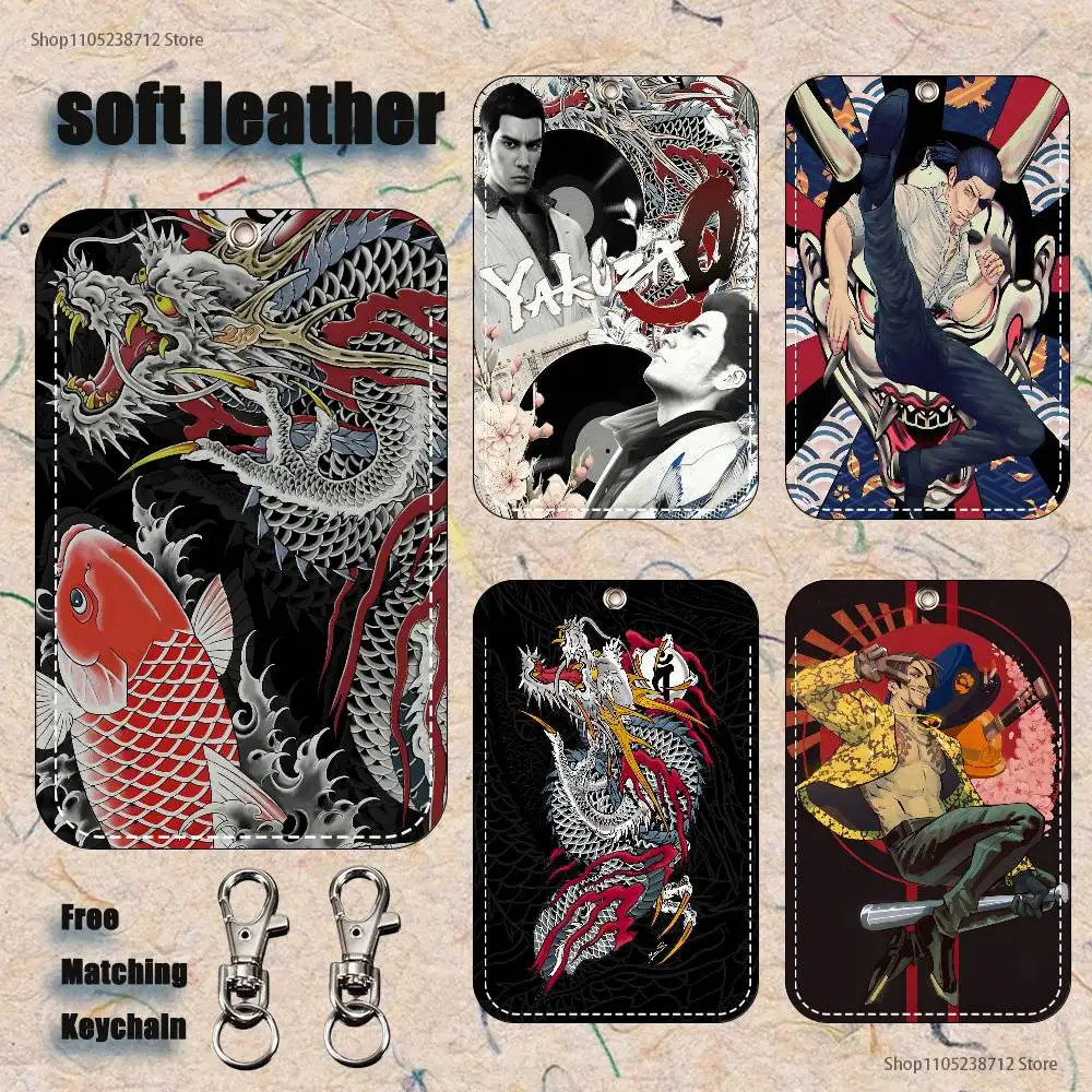 

Love G-Goro Majima Y-Yakuza Holder Keychain For Bank Business Work Card Holder Student Card Protective Case Bus Card