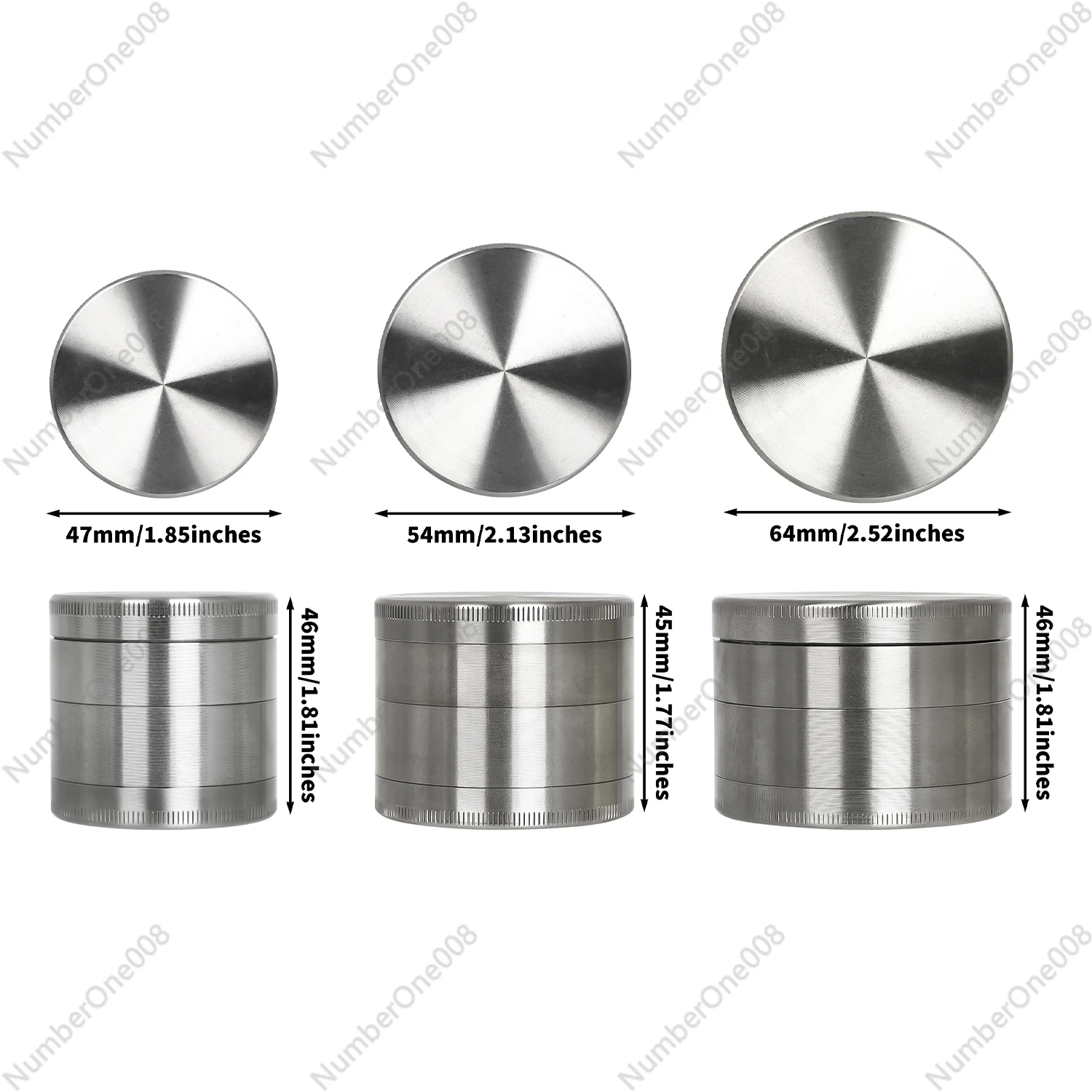 

"304 Stainless Steel" 47MM Sharp Diamond Teeth Tobacco Spice Crusher Hand Miller