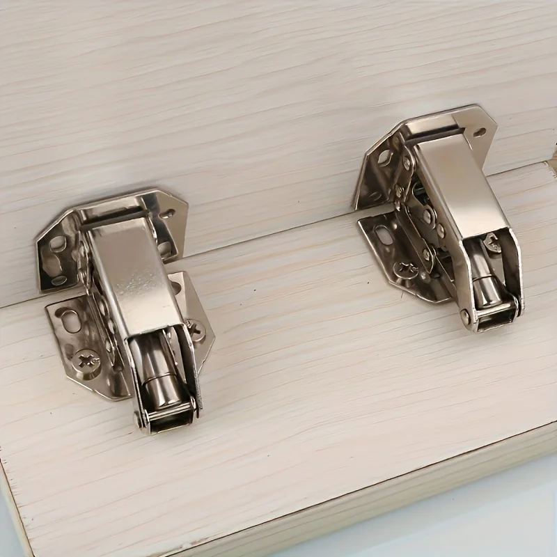 Metal Soft-Close Cabinet Door Hinges, Concealed Cupboard Kitchen Hinges with Polished Finish - Quiet & Smooth Operation