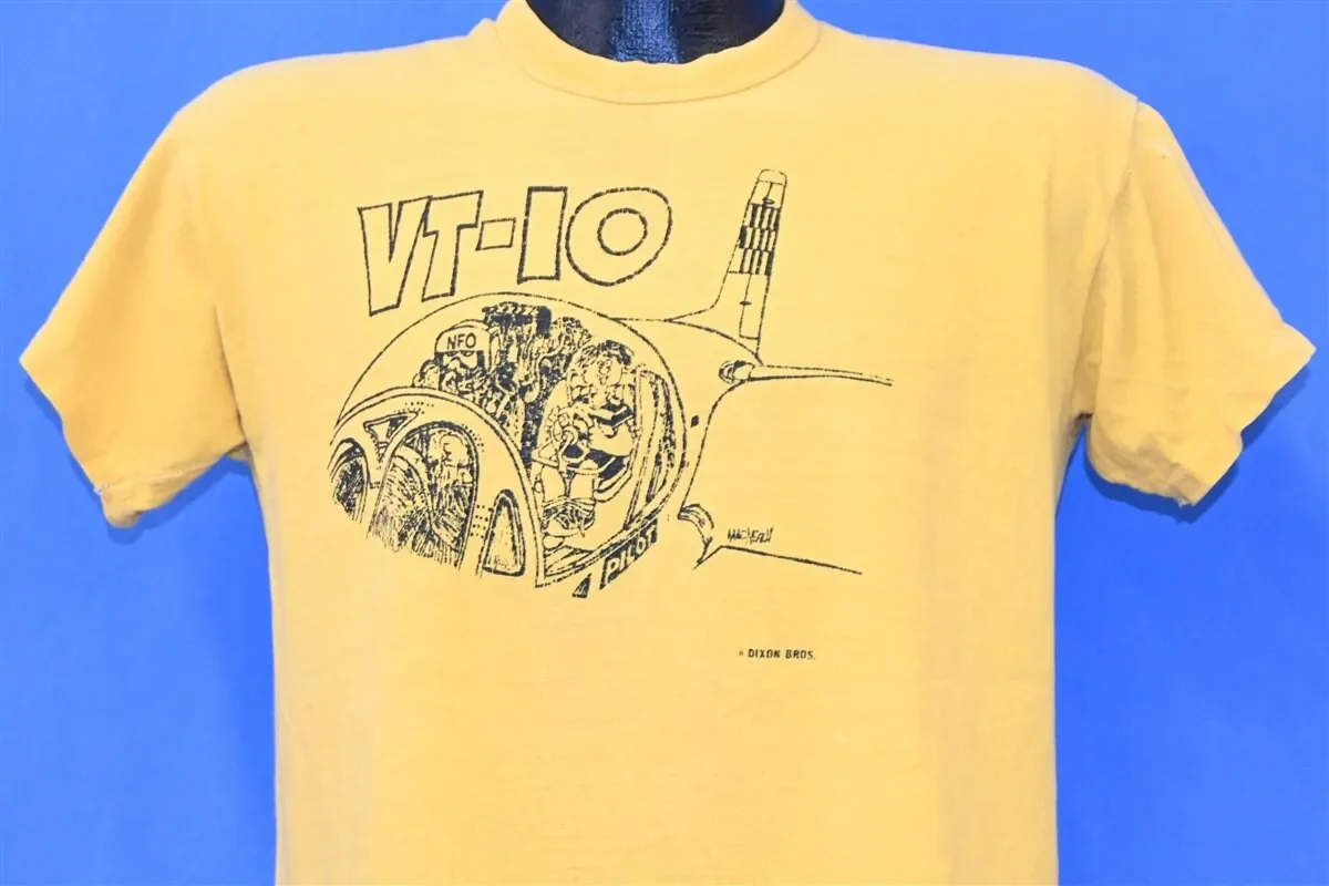 70s VT 10 Wildcats Squadron Pilot Naval Air Training Dixon Bros T Shirt Medium