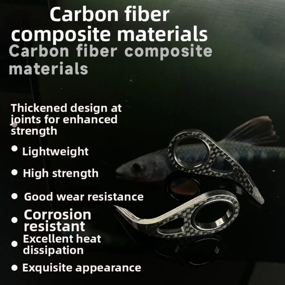 Carbon Fiber Material Rod Guide Bracket Corrosion Resistant TZ Ring Insert Carbon Fiber Rod Guide Ultra-light Weight