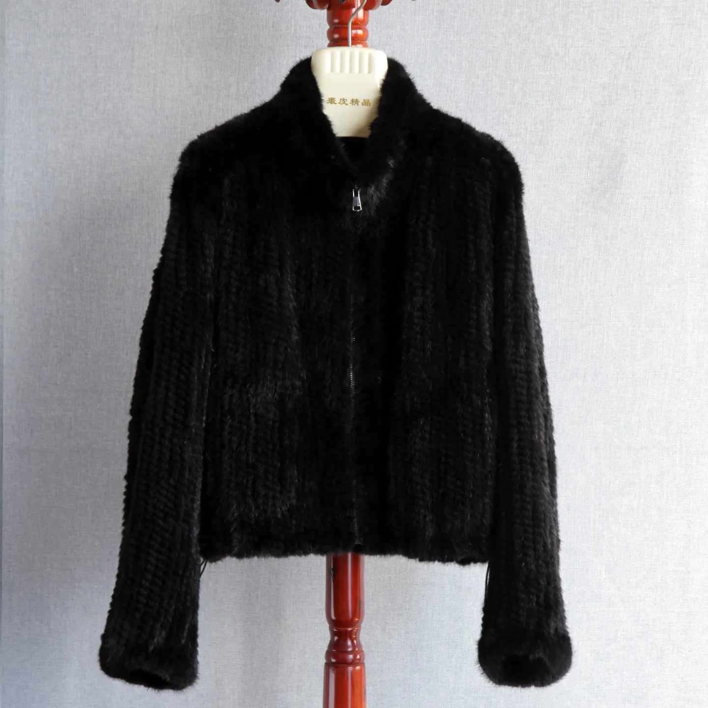 2025 jaqueta de pele de vison importada gola alta jaqueta dupla face espessada tecido moda silhueta casaco de pele feminino