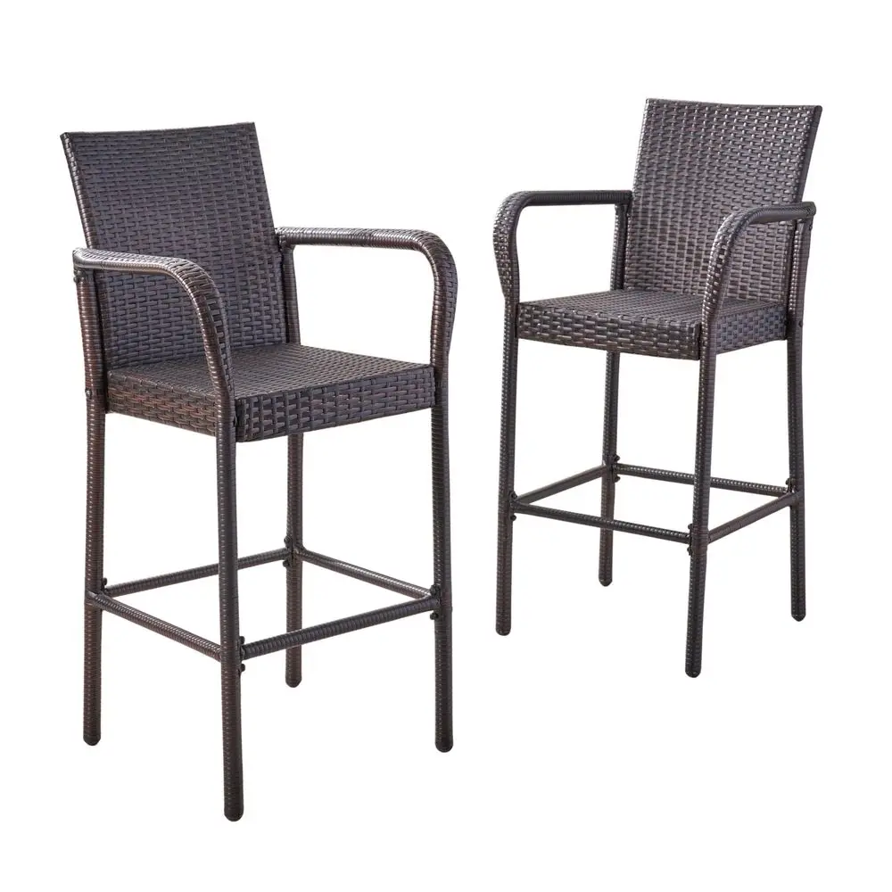 

Knight Home Stewart Outdoor Bar Stool, Set of 2, Brown