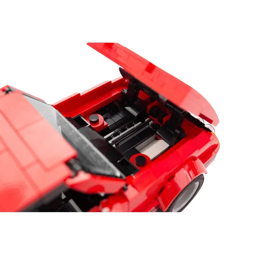 MOC Creativity Red racing car M5 E34 Building Blocks Model Super Racing Bricks DIY Assembled Toy for Children Boy Birthday Gift