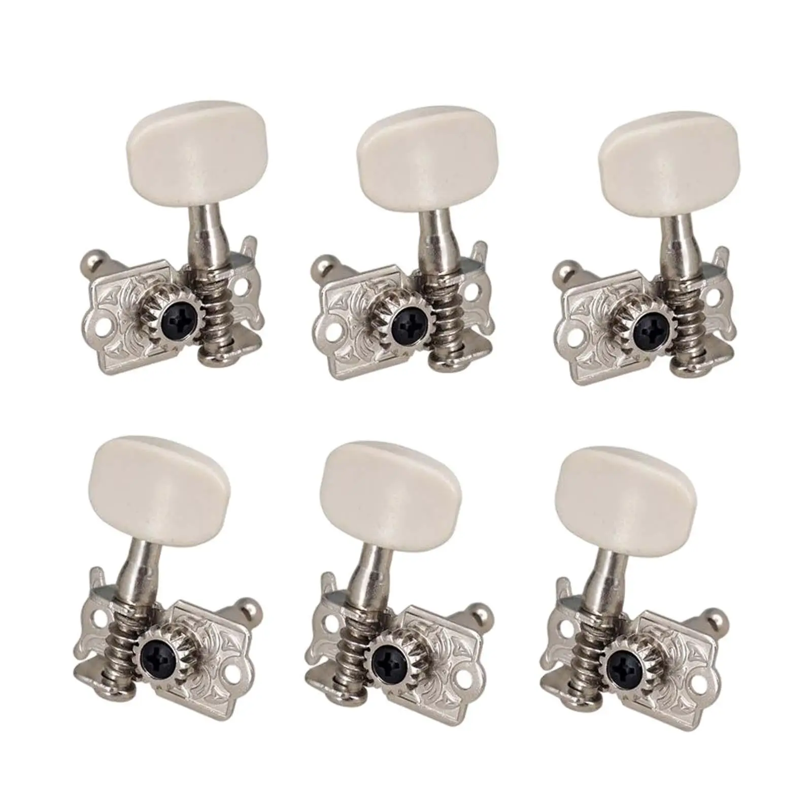 6 Pieces Tuning Keys Guitar Tuner Electric Folk Guitar String Button for Folk Guitars Guitars Repair Part Fitments