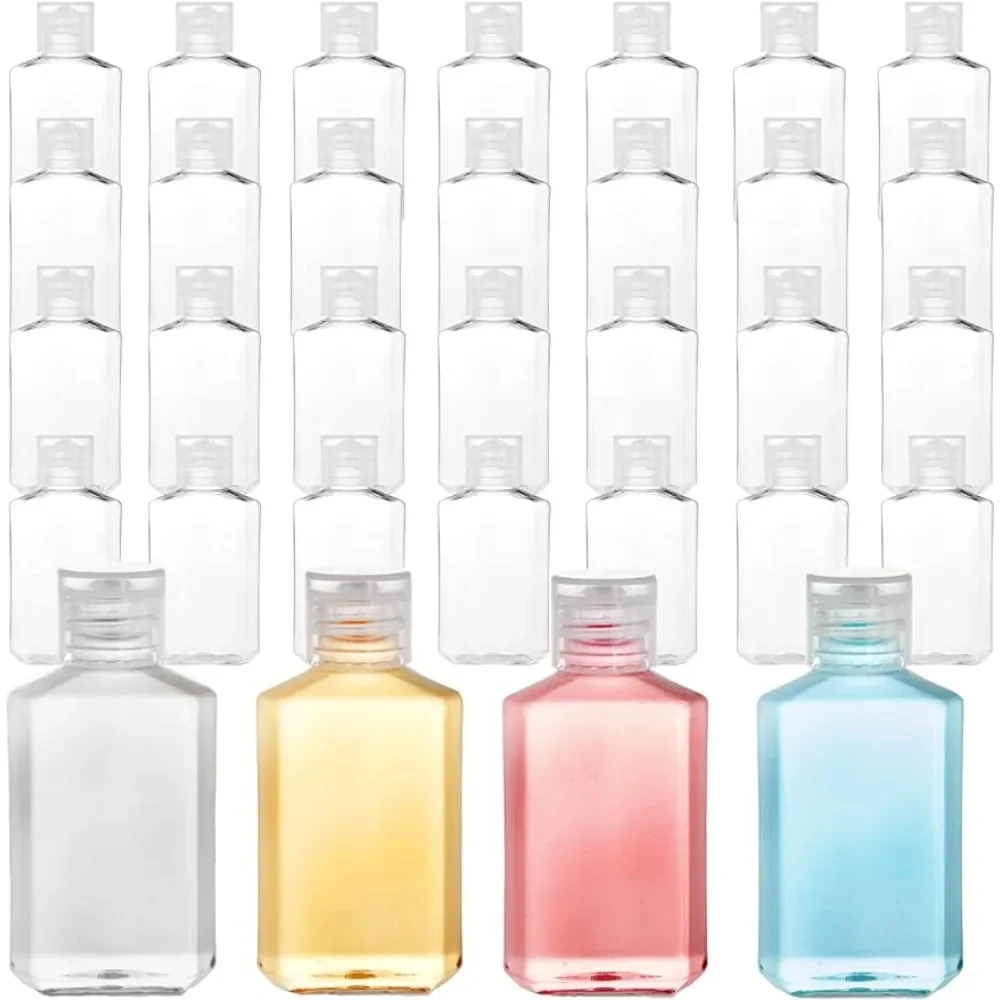 40PCS Plastic Empty Bottles 1oz/30ML Refillable Travel Size Bottles Mini Plastic Vial Toiletry Container for Shampoo Toiletries