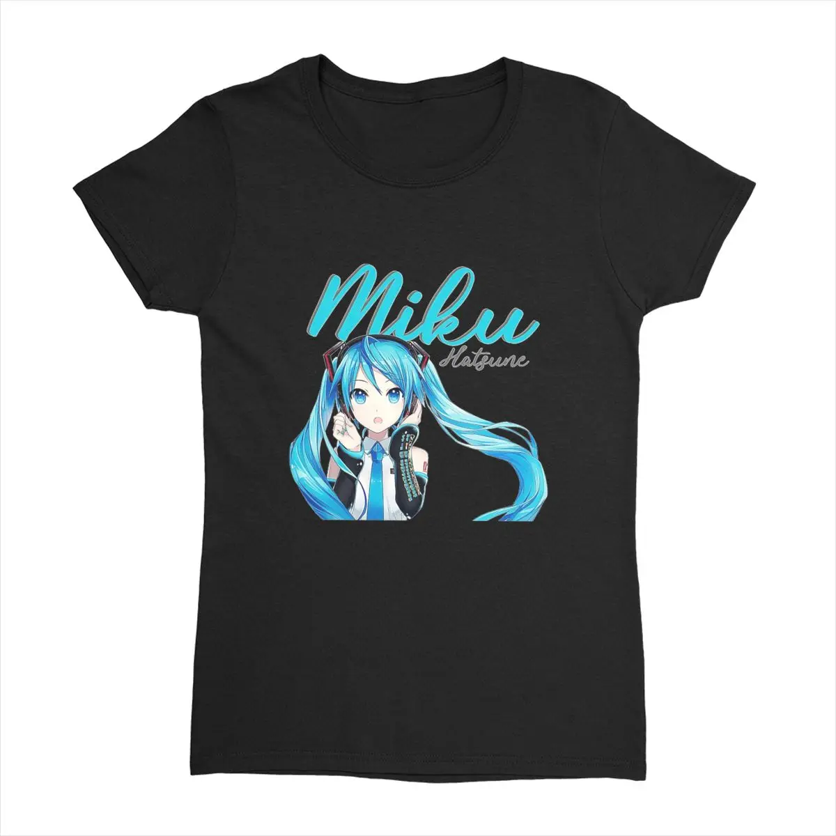 Hatsune Miku T-Shirt anime Fashion T Shirts Short-Sleeve Y2K Funny Tops Beach Casual O Neck Oversized Clothing