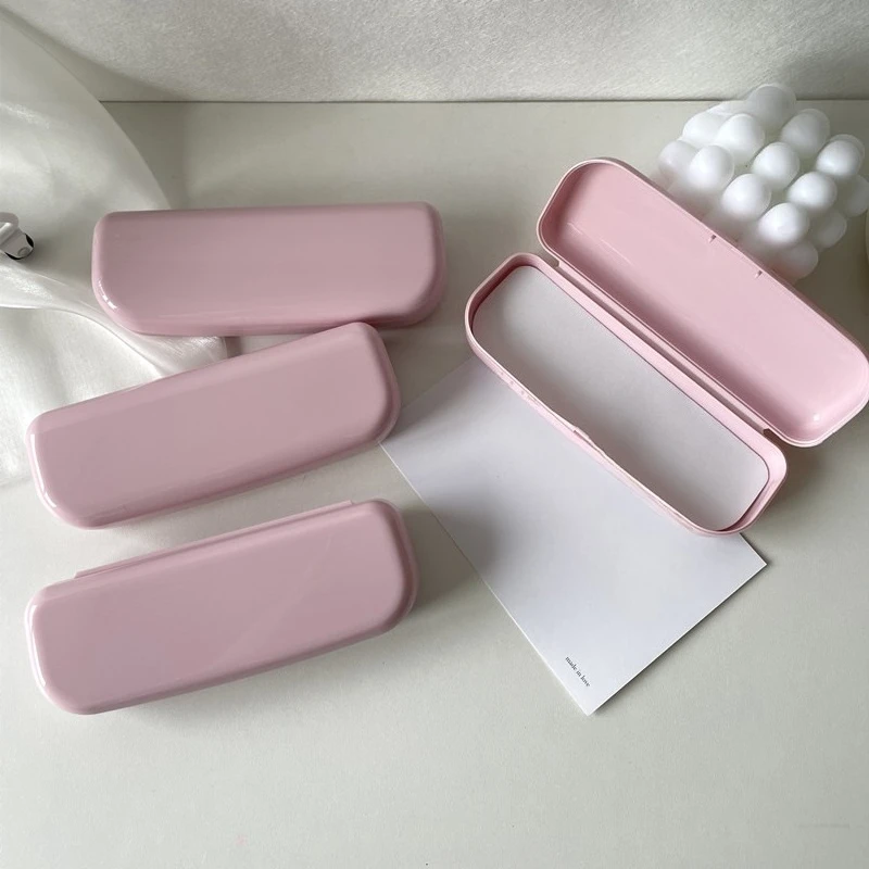 Candy Color Simple Eyeglasses Case Portable Fresh Box Hard Glasses Storage Box Cute Aesthetic Eyewear Protector